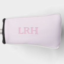Monogrammed Kvinnors Rosa Golf Putter Cover