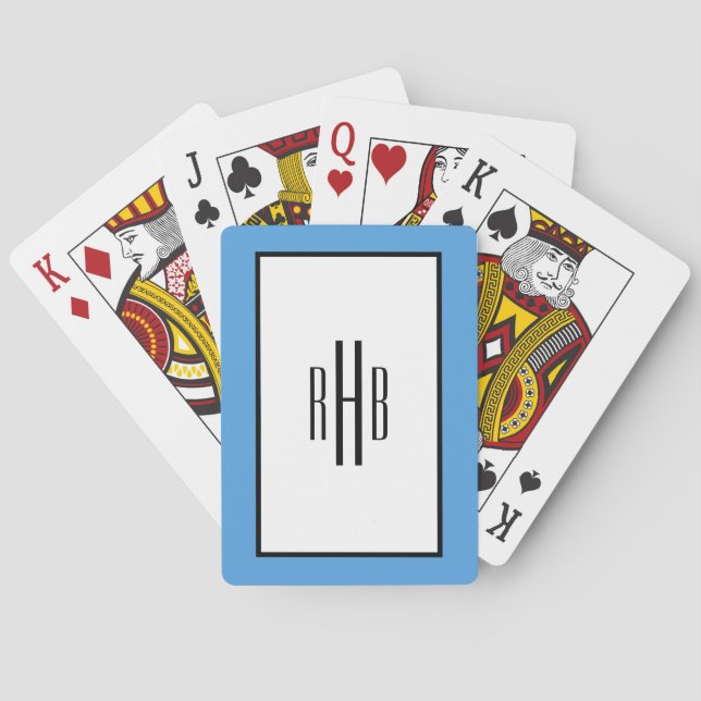 Monogrammed leka kortpokergåva för pappa casinokort (Baksidan)