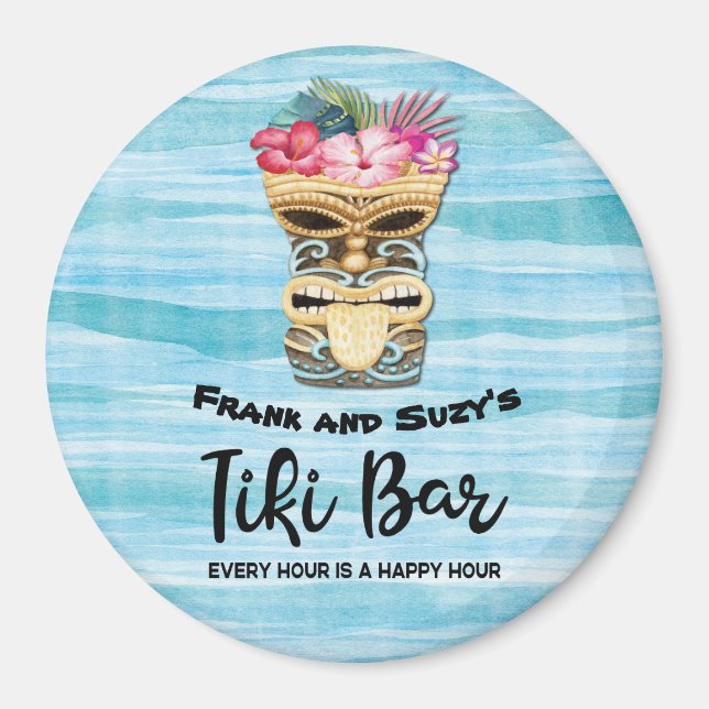 Monogrammed Luau Tiki Pub Cruise Frakt Magnet (Framsidan)