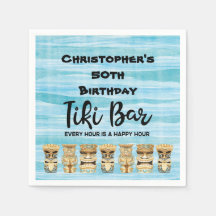Monogrammed Luau Tiki Pub Födelsedagsfest