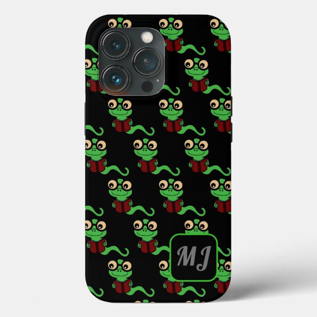 Monogrammed Lycklig Bookworm Black (Baksida )