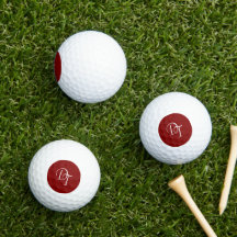 Monogrammed - Maroon golf bollar