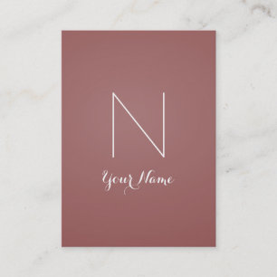 Monogrammed Marsala finare som bedövar och Visitkort