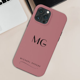 Monogrammed Mauve-minimalist med Namn