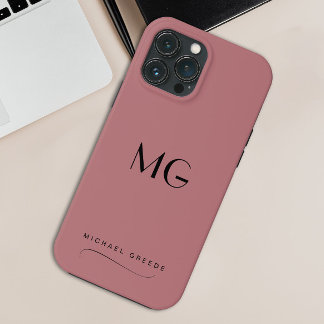 Monogrammed Mauve-minimalist med Namn