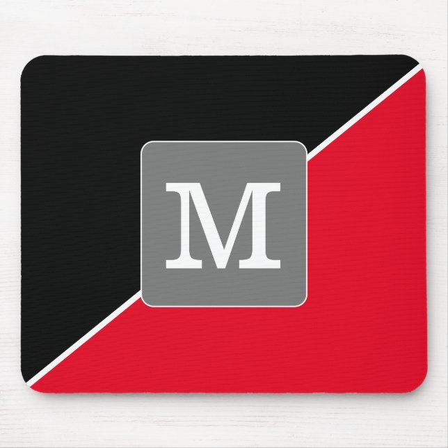 Monogrammed Modern and simple Black and red trendy Musmatta (Framsidan)