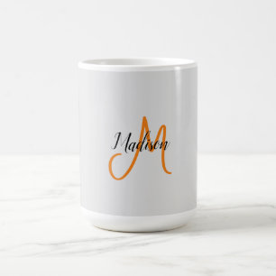 Monogrammed Modern Handwrite Namn - första handskr Kaffemugg