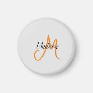 Monogrammed Modern Handwrite Namn - första handskr Magnet