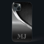 Monogrammed modern metallisk Look<br><div class="desc">Denna design presenterar en slät modern look med en sportig kant. Visat här i monochromatic toner för gråton, är detta fodral en bra som är prima för affärsprofessionellen eller den tillfälliga användaren. Du ska kärlekvisning av din telefon som täcktes i detta stilfulla fodral. Att att personifiera detta fodral med din...</div>