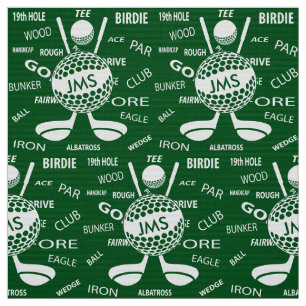 Monogrammed mönster för golfaren tyg