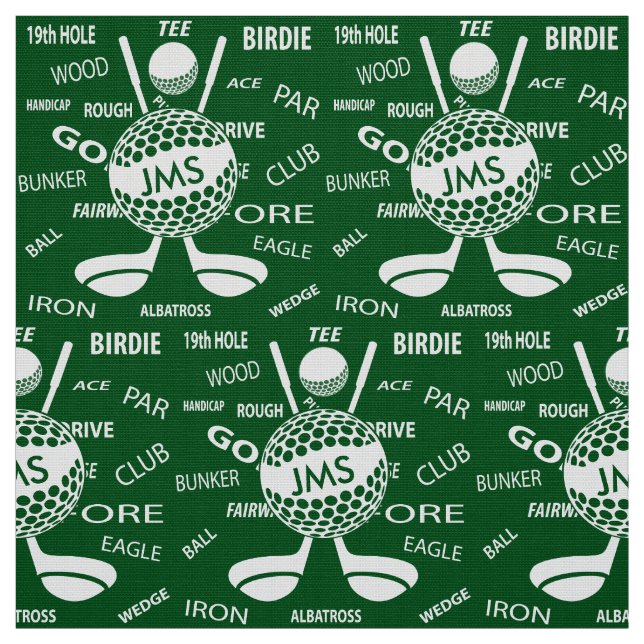 Monogrammed mönster för golfaren tyg (Prov)
