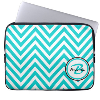 MONOGRAMMED MÖNSTER FÖR KRICKABLÅTTSPARRE LAPTOP SLEEVE