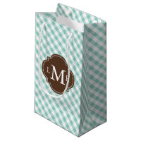 Monogrammed mönster för MintgröntGingham