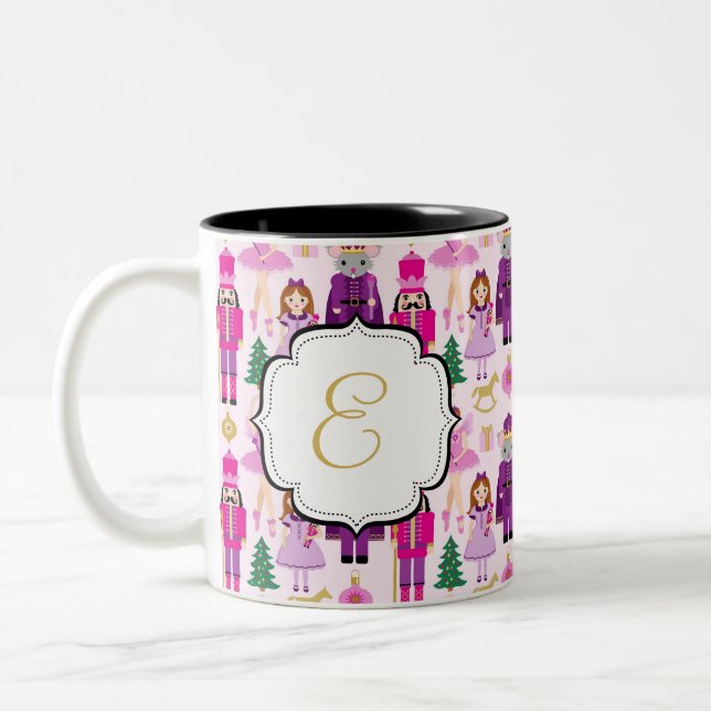 Monogrammed mugg för kaffe för nötknäppareföljeTea (Vänster)