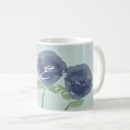 Monogrammed mugg för nätt stjärna för blåttro