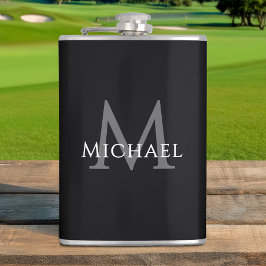 Monogrammed Name Initial Black Gray Custom Fickplunta