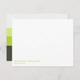 Monogrammed,namn. Anteckningskort