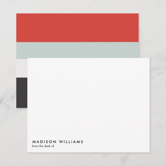 Monogrammed,namn. Anteckningskort (Fram/baksida)