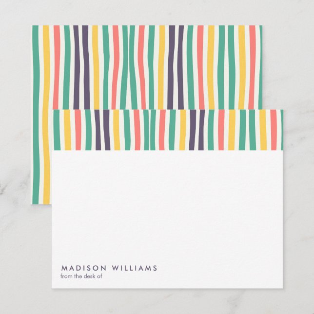 Monogrammed,namn. Anteckningskort (Fram/baksida)