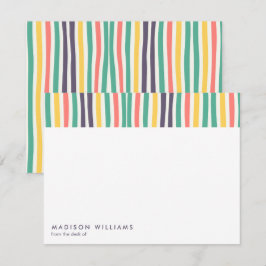 Monogrammed,namn. Anteckningskort