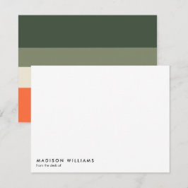 Monogrammed,namn. Anteckningskort