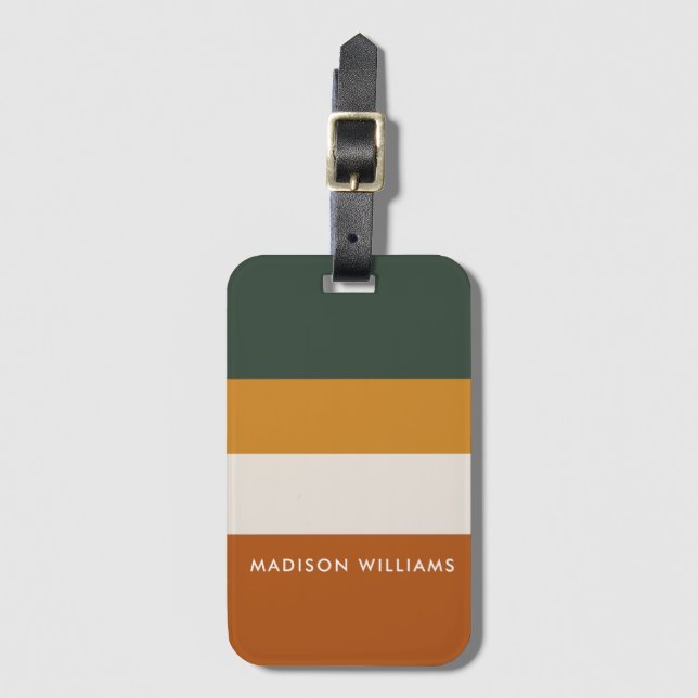 Monogrammed,namn. Bagagebricka (Framsida vertikal)