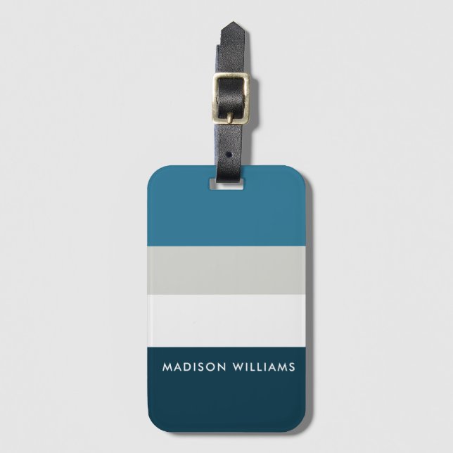 Monogrammed,namn. Bagagebricka (Framsida vertikal)