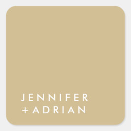 Monogrammed,namn. Fyrkantigt Klistermärke