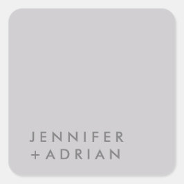 Monogrammed,namn. Fyrkantigt Klistermärke