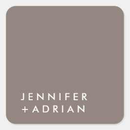 Monogrammed,namn. Fyrkantigt Klistermärke