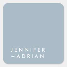 Monogrammed,namn. Fyrkantigt Klistermärke