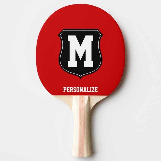 Monogrammed namn ping pongpaddel till bord tennis pingisracket (Framsidan)