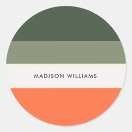 Monogrammed,namn. Runt Klistermärke