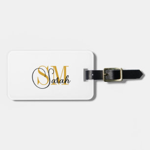 Monogrammed Namn & Women Travel Bagagebricka