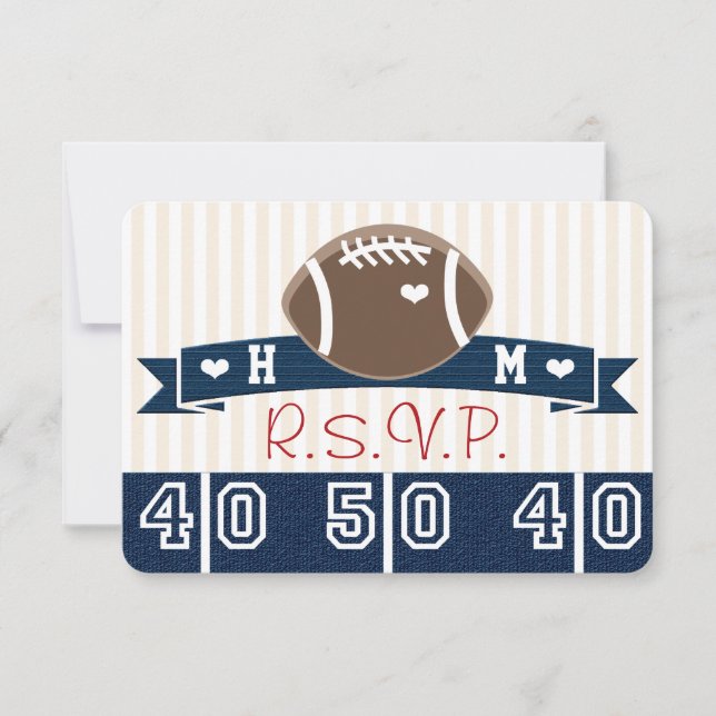 MONOGRAMMED NAVY OSA FOOTBALL BRÖLLOP OSA (Framsida)