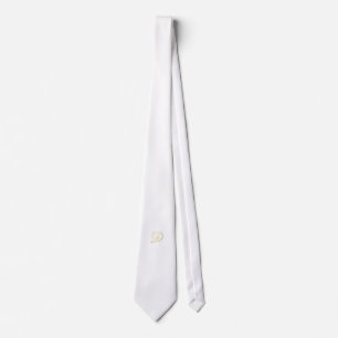 Monogrammed Neck Tie for Middag en Blanc Slips