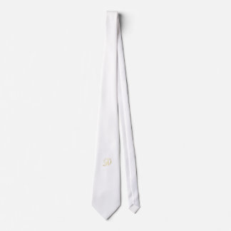 Monogrammed Neck Tie for Middag en Blanc Slips