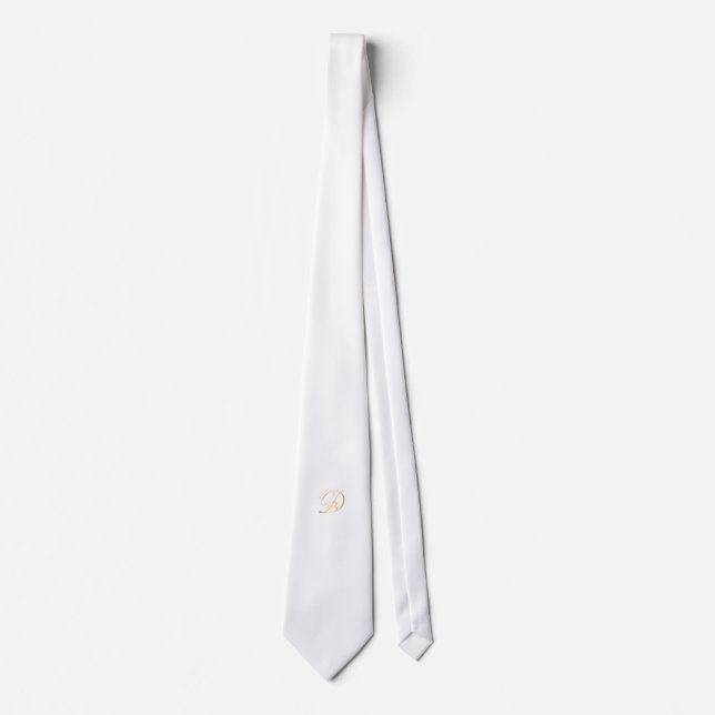 Monogrammed Neck Tie for Middag en Blanc Slips (Framsida)