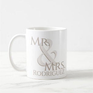 Monogrammed Newlyed Mugg - Bröllop Gift
