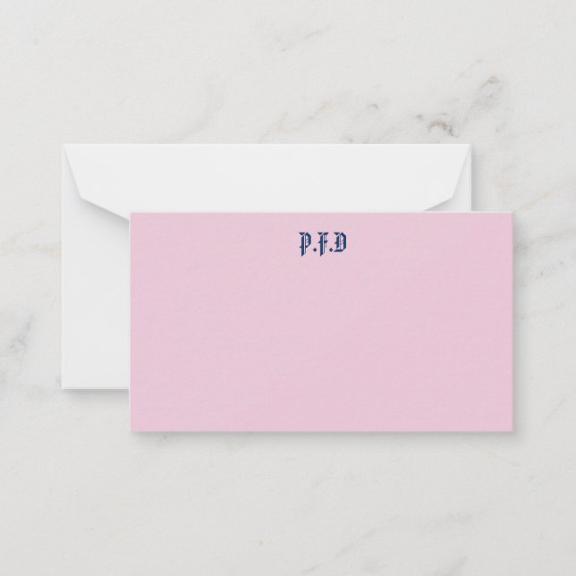 Monogrammed Notecard Anteckningskort (Framsida)