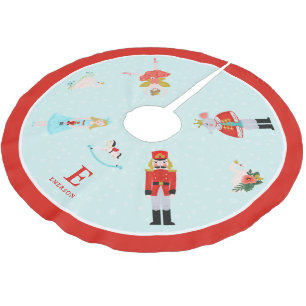 Monogrammed Nutcracker-vikningstecken Julgransmatta Borstad Polyester