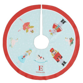 Monogrammed Nutcracker-vikningstecken Julgransmatta Borstad Polyester