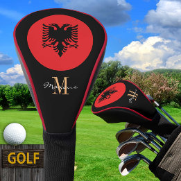 Monogrammed och Albaniens Flagga Golf-Klubbar