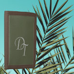 Monogrammed - Olive<br><div class="desc">Monogrammed - Olive färg (6A6A45) Manar Wallet . Designad för dem som kärlek denna harmoniska nyck av grönt färg och klassiska känner när de reser. Anpassa det enkelt nu med breven du väljer. Utformning av Alma Wad. ___________ Grönt är ofta kopplad till Våg och Capricorn zodiac-tecken. Det här är något...</div>