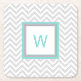 Monogrammed pappersunderlägg för grå sparre underlägg papper kvadrat