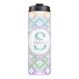 Monogrammed Pastel Anpassningsbar Tumbler Gift för