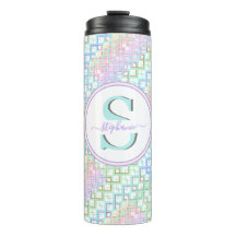 Monogrammed Pastel Anpassningsbar Tumbler Gift för
