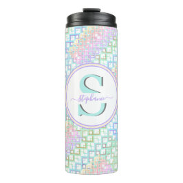 Monogrammed Pastel Anpassningsbar Tumbler Gift för