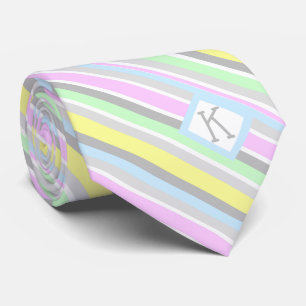 Monogrammed pastellfärgade Diagonalrandar Slips