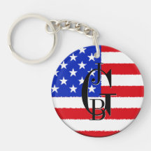 Monogrammed Patriotic American Flagga